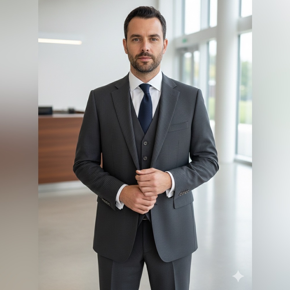 GUCCI Men's Pinstripe Suit - Jacket & Pants - Excellent Condition